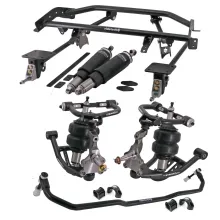 HQ Air Suspension System For 1967-1969 Camaro and Firebird Front And Rear HQ Shockwaves Upper And Lower Strongarms Tall Spindles Bolt-On 4-Link W/ Double Adjustable Bars And Front Sway Bar Ridetech