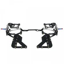 Truturn System For 1962-1967 Chevy Ii Nova For Use W/ Coil-Overs Or Shockwaves Sold Separately Upper And Lower Arms Delrin Bushings Ball Joints Frame Braces Tall/Drop Spindles Steering LinkagePowder Coated Satin Black Ridetech