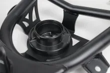 Front Lower Strongarms For 1971-1972 C10 For Use W/ Stock Style Spring Pair Of Tubular Control Arms W/ Ball Joints Cross Shafts Spring Spacers Bump Stops And Delrin Bushings Powder Coated Satin Black Ridetech