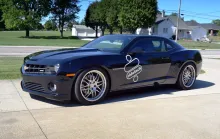 Front HQ Shockwaves For 2010-2015 Camaro Pair Of Rebound Adjustable Shock waves W/ 1/4 Inch Airline Fittings Ridetech