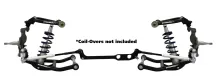 Truturn System For 1963-1982 Corvette For Use W/ Coil-Overs Or Shockwaves Sold Separately Upper And Lower Arms Delrin Bushings Ball Joints Cross Shafts Tall/Drop Spindles Steering Arms And Tie RodsPowder Coated Satin Black Ridetech