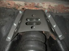 Front Shock Tower Brace For 1964-1966 Mustang Pair Of Braces For Direct Replacement Of Stock UnitPowder Coated Satin Black Ridetech