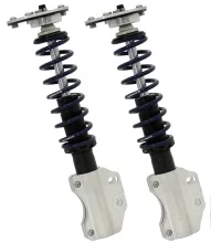 Front HQ Coil-Overs For 1979-1989 Mustang For Use W/ Stock Spindle Pair Of Rebound Adjustable Shock s Springs Spring Mounts And Delrin Spring Washers Ridetech