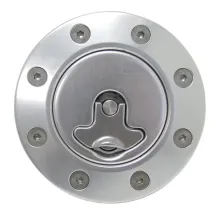 Billet Aluminum Gas Cap For 1962-1967 Nova Locking Anodized Silver Cap 2 Keys Housing Neck Gaskets And Hose Ridetech
