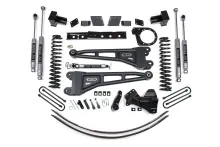 6 Inch Lift Kit w/ Radius Arm Ford F250/F350 Super Duty 17-19 4WD Diesel 5 Inch Block 3 Leaf Main Fox 2.0 Performance Shocks