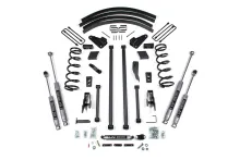 4.5 Inch Lift Kit Long Arm Conversion Dodge Ram 2500/3500 94-99 4WD Block Kit Without Factory Overload Fox 2.0 Performance Shocks