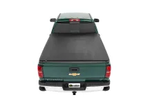 Soft Tri-Fold Tonneau Cover EZ-Fold For 2019-2024 Silverado/Sierra 1500 Exc.19 Classic 6.5 Foot Black Tailgate Spoiler Not Included Bestop