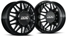 Dually Wheels Aftermath Black/Milled 20X8.25 8X200 F-350 05-25 F-450 11-14 Ram 19-25 DDC Wheels