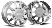 Dually Wheels The Ten Forged 22x8.25 10x225 Polished 05-10 Ford 15-25 F-450/F-550 Dodge Ram 08-25 4500/5500 DDC Wheels