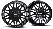 Dually Wheels Aftermath Black/Mill 22x8.25 8x200 SS Fronts 19-25 Dodge Ram 3500 DDC Wheels