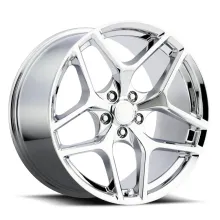 20X10 5X120 +23 HB 66.9 Camaro Z28 Flow Form Chrome With Cap Factory Reproductions
