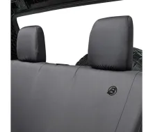 Jeep Wrangler Seat Covers For Jeep 2008-2012 Wrangler JK 4 Door Rear Premium Vinyl Fabric Black Diamond Bestop