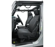 Jeep Wrangler Seat Covers For Jeep 2013-2018 Wrangler JK 4 Door Front Premium Vinyl Fabric Black Diamond Bestop