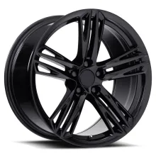 20X10 5X120 +23 HB 66.9 Camaro Zl1 1Le Flow Form Gloss Black With Cap Factory Reproductions