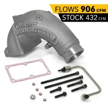 Monster-Ram Intake Elbow Kit W/Fuel Line 3.5 Inch Natural Dodge/Ram 2500/3500 6.7L Banks Power