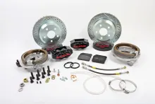Brake System 12 Inch Rear SS4 with Park Brake Black 64-72 GM A Body BAER Brakes