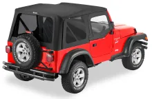 Replace-A-Top for OEM Hardware For Jeep 2003-2006 Wrangler TJ Tinted Black Diamond Upper Door Skins Included Bestop