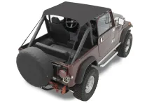 Jeep CJ7 Bikini Top Traditional Bikini Top For Jeep 1976-1986 CJ7 Black Crush Bestop