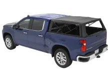 Supertop Truck Bed Cap 2 For Chevy/GMC 2019-2024 Silverado/Sierra 1500 Exc 19 Classic 6.5 Foot Black Diamond PVC Coated Sailcloth No Drill Bestop