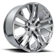 20X9 6X5.5 +28 HB 78.1 Gmc Carbonpro Chrome With Cap Factory Reproductions