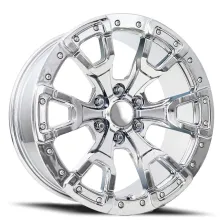 20X9 6X135 +20 HB 87.1 Bronco Replica Chrome With Cap Factory Reproductions