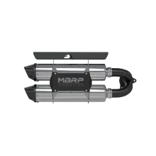 Stacked Dual Slip On Exhaust Pipe Performance Series For 16-21 Polaris RZR XP Turbo /Turbo S MBRP