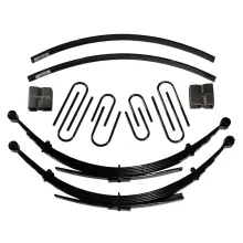 Lift Kit 8 Inch Lift 67-73 Chevrolet K10 Pickup Includes Front Leaf Springs Front/Rear U Bolt Kits Bushing Kit Rear Block Brake Line Bracket Rear Add-A-Leafs Skyjacker