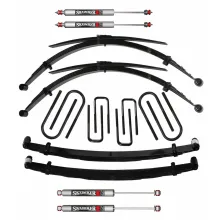 Suspension Lift Kit w/Shock M95 Performance Shocks 2 Inch Lift Incl. Front/Rear Leaf Springs Rear Block Front/Rear U Bolt Kits Spring Bushing Kit 73-78 Ford F-250 Skyjacker