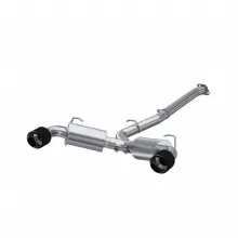 13-up Subaru BRZ 17-up Toyota GR86 and 13-16 Scion FR-S T304 3 Inch Cat-Back Dual Split Rear Side Exit with Carbon Fiber Tips MBRP
