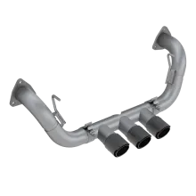 17-22 Acura NSX Armor Pro 2.5 Inch Cat Back Triple Rear Exit T304 Stainless Steel with Carbon Fiber Tips Exhaust System MBRP