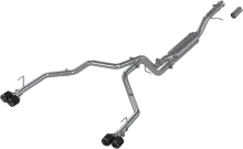21-Present Chevrolet/GMC Tahoe/Yukon 3 Inch Cat Back Dual Split Rear Exhaust System, Armor Pro T304SS with Quad Carbon Fiber Tips MBRP