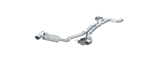 Dual Cat Back Exhaust System Round Tips T409 Stainless Steel For 10-15 Chevrolet Camaro, V6 3.6L MBRP
