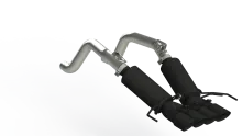 Corvette 3 Inch Axle Back Dual Rear With Quad Tips Armor BLK Series For 14-19 Chevrolet Corvette MBRP