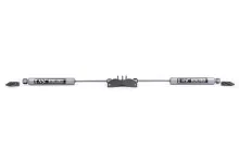 Dual Steering Stabilizer Kit w/ NX2 Shocks Dodge Ram 1500 Mega Cab 06-08 4WD Y-Style Steering