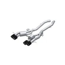 2021-Up BMW M4 G82 and M3 G80 T304 Stainless Steel 3 Inch Axle-Back Quad Rear Exit with Carbon Fiber Tips Armor Pro Series MBRP