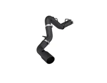 20-Up Silverado/Sierra 2500/3500 Armor BLK Black Coated Aluminized Steel 4 Inch Filter Back Single Side Exit Exhaust System MBRP