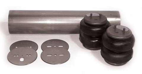 Coolride Air Spring And Bracket Kit Universal Fitment 4000 Lb 6.5 Inch Diameter Double Convoluted Air Springs 4.5 Inch Diameter Tubing And Plates Ridetech