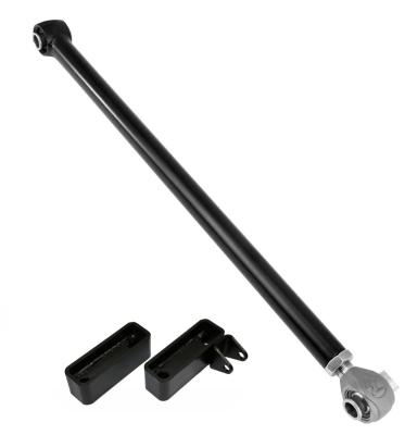 Panhard Bar And Lowering Block Kit For 1963-1972 C10 One Adjustable Length Bar Set To 36 Inch R-Joints 2 Inch Lowering Blocks U-Bolts Spacers And Hardware Powder Coated Satin Black Ridetech