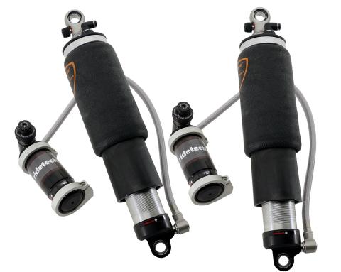 Rear TQ Shockwaves 7000 Series W/ 6.9 Inch Stroke And 2 Inch Stud Pair Of Triple Adjustable Shock waves 4 Inch Rolling Sleeve W/ 1/4 Inch Fittings And Bearing Spacers 1/2 Inch And 5/8 Inch 14 Inch X 20.3 Inch W/ A 17 -17.75 Inch Ride Height Ridetech