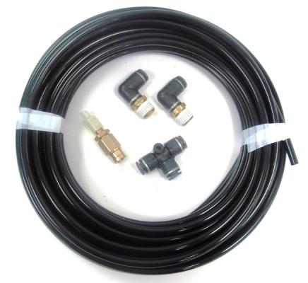 Inflation Kit W/ 30 Foot 1/4 Inch Airline 2 1/4 Inch NPT Elbows 1 T And 1 Schrader Ridetech