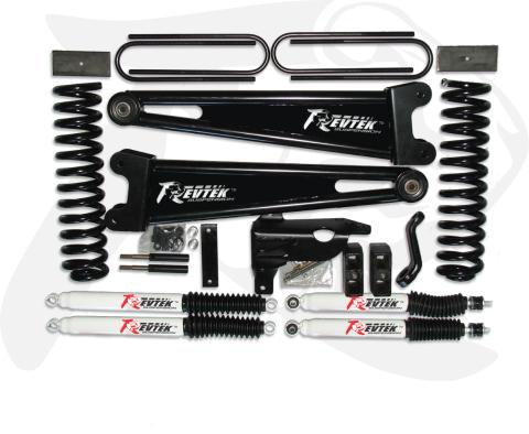 F-250/F-350 Super Duty 4.5 Inch Front 2.5 Inch Rear Coil Spring Suspension System with Radius Arms For 11-14 Ford F250/F350 Super Duty Revtek