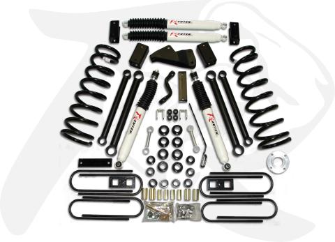 Ram 2500 6.0 Inch Front 4.0 Inch Rear Axle Forward Suspension System 2009 Ram 2500 4WD Diesel/V10 Revtek