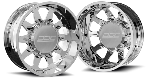 Dually Wheels The Ten Forged 22x8.25 8x165 Polished SS Fronts 94-18 Dodge Ram 3500 92-10 Silverado/Sierra 3500 87-97 Ford F-350 DDC Wheels