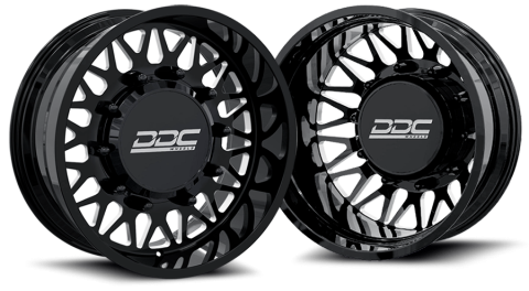 Dually Wheels The Mesh Forged 22x8.25 8x165 Black/Mill SS Fronts 94-18 Dodge Ram 3500 92-10 Silverado/Sierra 3500 87-97 Ford F-350 DDC Wheels