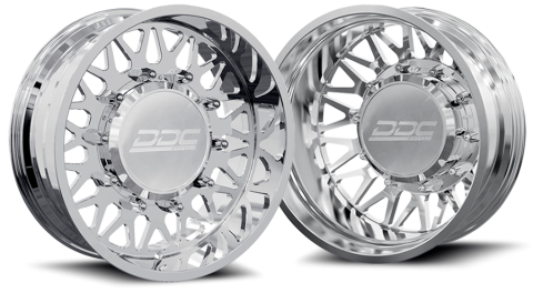 Dually Wheels The Mesh Forged 22x8.25 8x170 Polished SS Fronts 99-04 Ford F-350 DDC Wheels