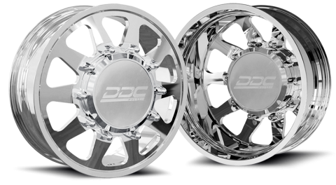 Dually Wheels The Ten Forged 22x8.25 8x200 Polished 05-25 Ford F-350 11-14 Ford F-450 19-25 Dodge Ram 3500 DDC Wheels