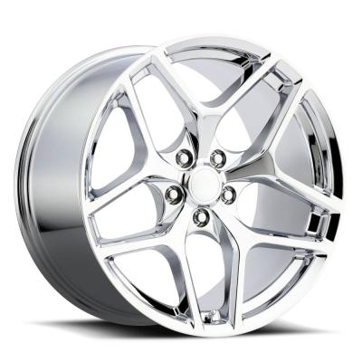 20X10 5X120 +23 HB 66.9 Camaro Z28 Flow Form Chrome With Cap Factory Reproductions