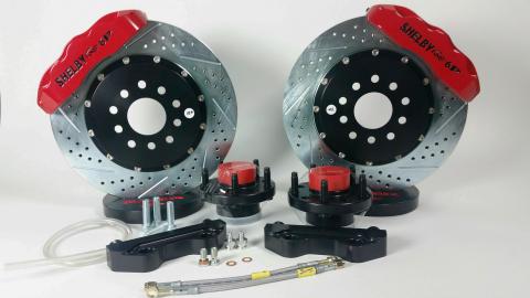 Brake System 14 Inch Front Pro+ Red 71-73 Mustang Stock Disc Brake Spindle Only BAER Brakes