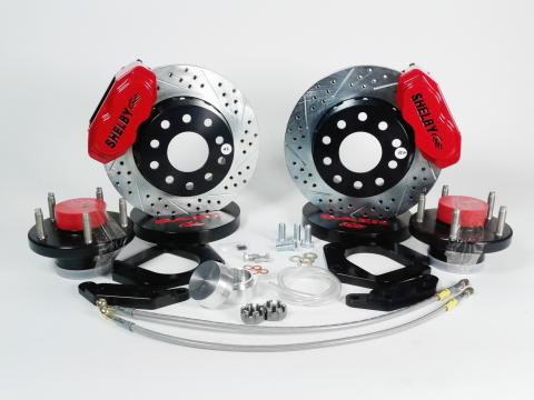 Brake System 11 Inch Front SS4+ Shelby Logo Red Alston Chassiworks BAER Brakes