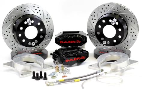 Brake System 11 Inch Rear SS4+ No Park Brake Black Ford 9 Inch BAER Brakes